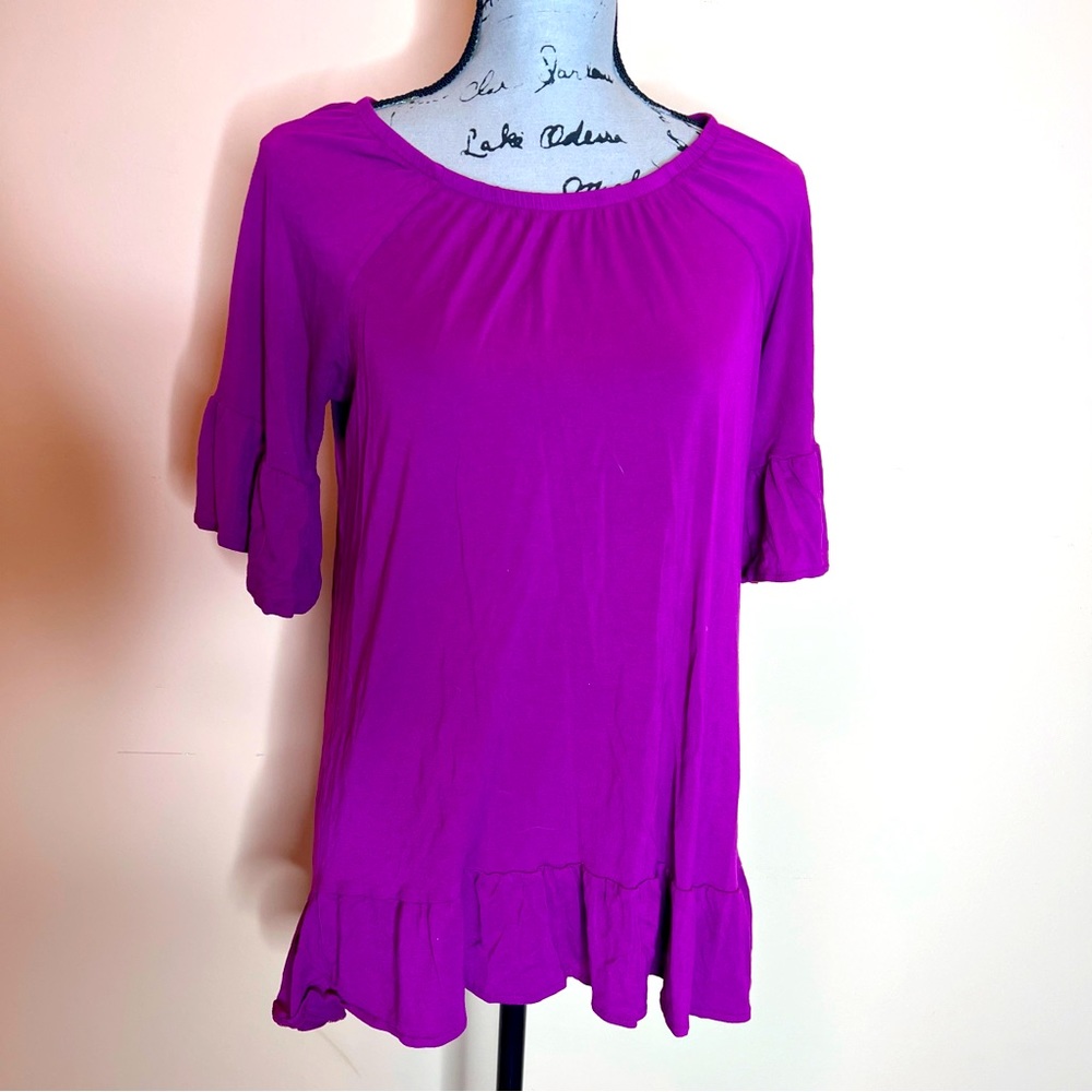 💚a.n.a. fuchsia top